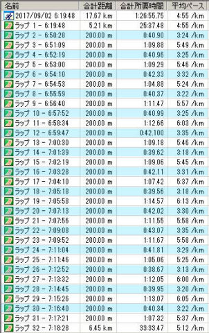 二条城でインターバル練習 200m x 15本